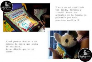 Ayuda a Entre agujas y patitas, realizada por una niña | Foto: http://entreagujasypatitas.blogspot.com