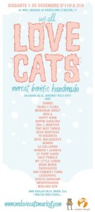 Cartel del mercadillo solidario We Love Cats Market